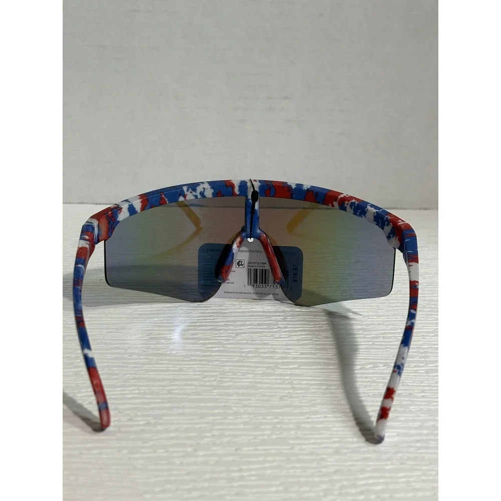 Panama Jack Foster Grant Surf Sunglasses Blue Mirror Shield NWT S0126